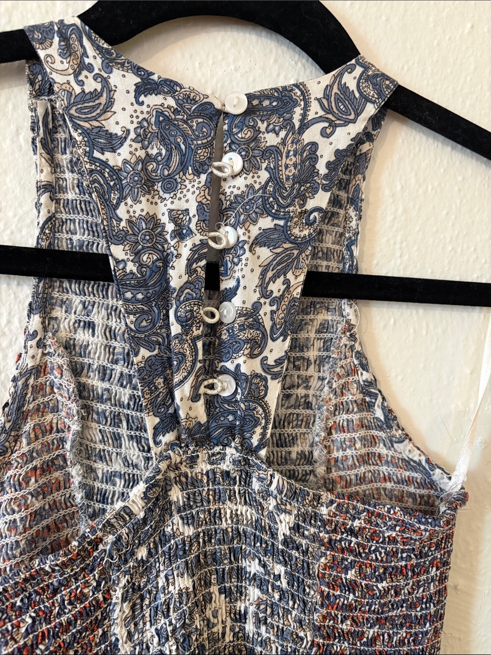 Japna Mixed Floral Halter Maxi Dress in Blue and Brown - Picture 6 of 13
